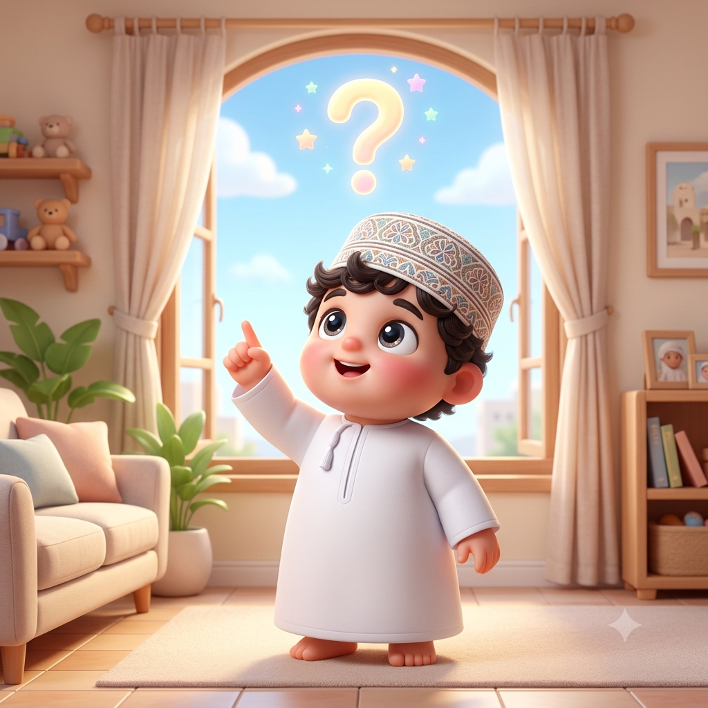 طفل عماني يسأل سؤالاً